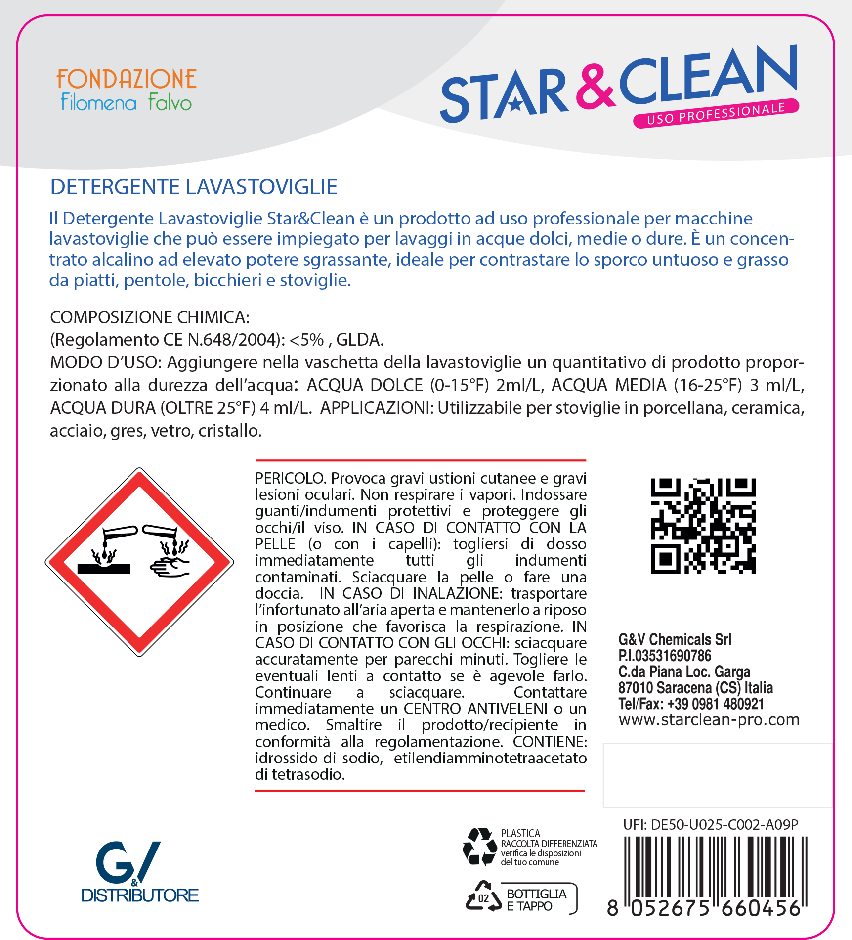 STAR CLEAN 121 - DETERGENTE LAVASTOVIGLIE